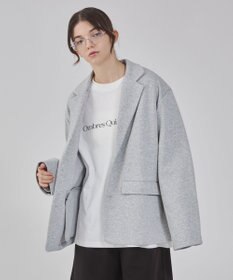 WEGO 【ユニセックス着用ITEM/MLサイズ展開】ボンディングスウェットテーラードジャケット