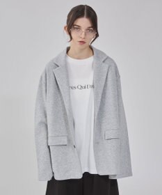 WEGO 【ユニセックス着用ITEM/MLサイズ展開】ボンディングスウェットテーラードジャケット