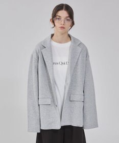 WEGO 【ユニセックス着用ITEM/MLサイズ展開】ボンディングスウェットテーラードジャケット