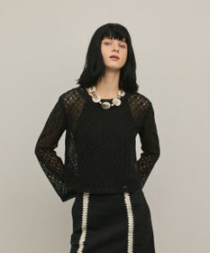 GRACE CONTINENTAL レースフレアスリーブトップ