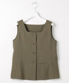 自由区 【セットアップ対応】リネンライクシンセティックノースリーブ ブラウス