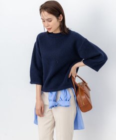 組曲 L ハーフスリーブミルド ニットプルオーバー