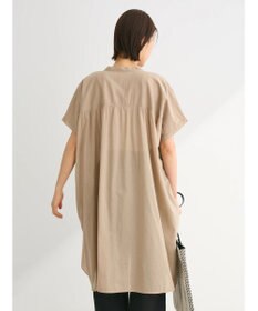 Green Parks インド綿　パイピングバンドカラーシャツチュニック