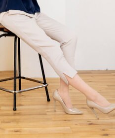 Tiaclasse 【洗える】スリットテーパードパンツ