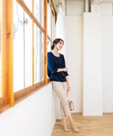 Tiaclasse 【洗える】スリットテーパードパンツ