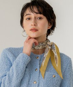 23区 【VERY掲載】Ericaキャラコ  ペイズリープリント スカーフ アイボリー系