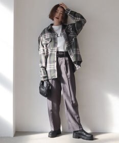 WEGO 【2025年秋冬新作/ユニセックス着用ITEM/SMLサイズ展開】ヘビーネルチェックシャツ（LS）