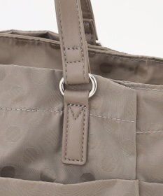 Y'SACCS ドットジャガードポーチ付きトートバッグ