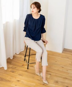 Tiaclasse 【洗える】スリットテーパードパンツ