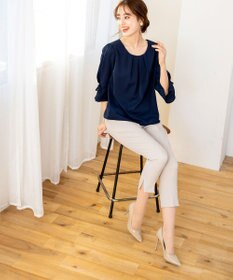 Tiaclasse 【洗える】スリットテーパードパンツ