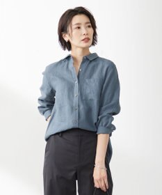 J.PRESS LADIES 【洗える】リネン シャツ