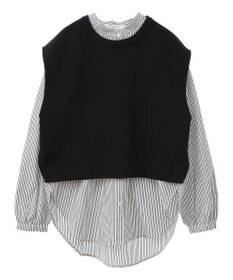 AMERICAN HOLIC ＳＥＴ　イージーケアロングシャツ＋ポンチベスト