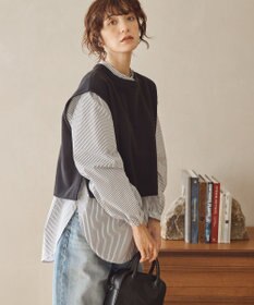 AMERICAN HOLIC ＳＥＴ　イージーケアロングシャツ＋ポンチベスト