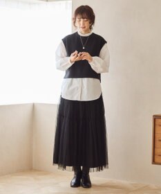 AMERICAN HOLIC ＳＥＴ　イージーケアロングシャツ＋ポンチベスト