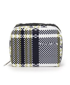 LeSportsac SQUARE COSMETIC/ピクセルスクランブルチェック