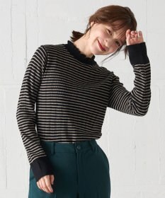 ANY 【洗濯機可/吸湿発熱】フリルネックリブニット