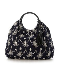 UNBILLION カシュカシュ cachecache / 花刺繍メッシュハンドルトートバッグ