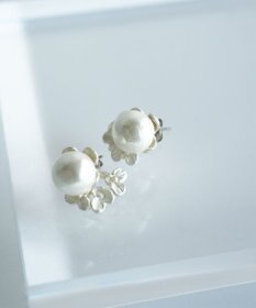 Pisceans 2wayフローラル&コットンパールピアス