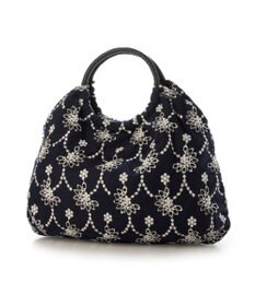 UNBILLION カシュカシュ cachecache / 花刺繍メッシュハンドルトートバッグ