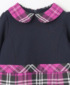 組曲 KIDS 【110-140㎝】チェックタフタドッキング ワンピース