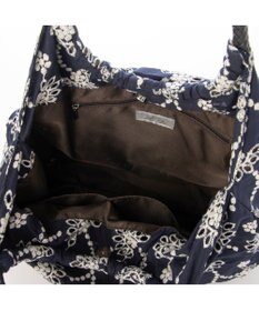 UNBILLION カシュカシュ cachecache / 花刺繍メッシュハンドルトートバッグ