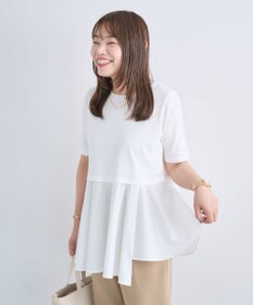 Green Parks 異素材ドッキングペプラムプルオーバー