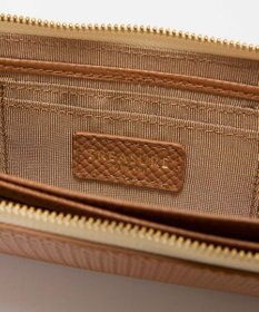 TOPKAPI 【TREASURE TOPKAPI】クロスエンボス レザー L字ファスナー 長財布