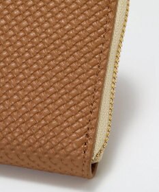 TOPKAPI 【TREASURE TOPKAPI】クロスエンボス レザー L字ファスナー 長財布