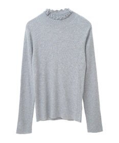 earth music&ecology レーシーハイネックリブプルオーバー