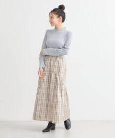 earth music&ecology レーシーハイネックリブプルオーバー