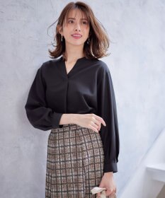 ANY SIS 【AIコラボ】スタンドカラースキッパー ブラウス