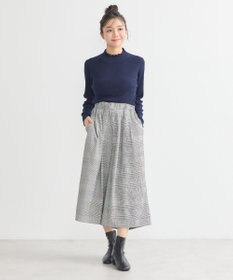 earth music&ecology レーシーハイネックリブプルオーバー