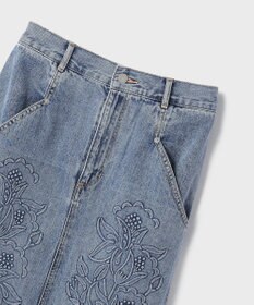 GRACE CONTINENTAL エンボスデニムスカート