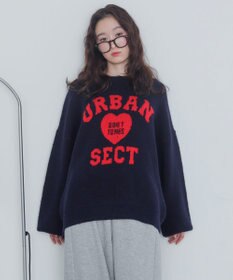 WEGO 【2025年秋冬新作】フラッフィーグラフィックニットBIGプルオーバー