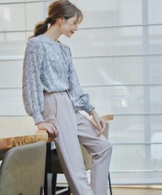 Tiaclasse 【洗える】2WAY花柄ブラウス