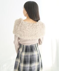 earth music&ecology ＳＥＴ２点ケープ＋リブニットプルオーバー