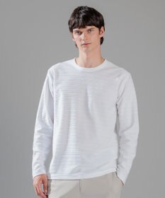 JOSEPH HOMME メランジリップル　クルーネックカットソー