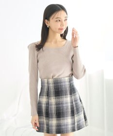 earth music&ecology ＳＥＴ２点ケープ＋リブニットプルオーバー