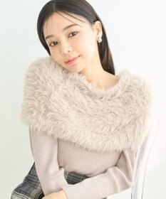 earth music&ecology ＳＥＴ２点ケープ＋リブニットプルオーバー