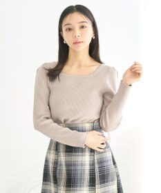 earth music&ecology ＳＥＴ２点ケープ＋リブニットプルオーバー