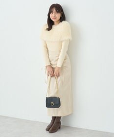 earth music&ecology ＳＥＴ２点ケープ＋リブニットプルオーバー