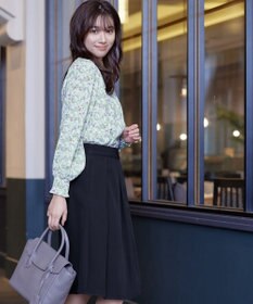 Tiaclasse 【洗える】2WAY花柄ブラウス