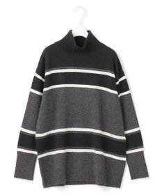 ICB 【洗える】 ソフトカシミヤミックス ハイネック柄ニット