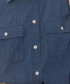 WEGO 【ANGIE VINTAGE】シアーデニムレギュラーカラーシャツ