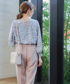 Tiaclasse 【洗える】2WAY花柄ブラウス