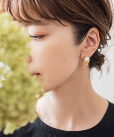 Pisceans フローラル&コットンパールイヤリング