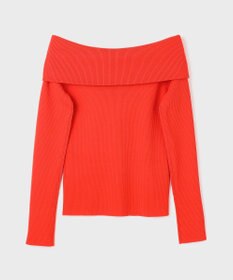 GRACE CONTINENTAL オフショルリブニットトップ