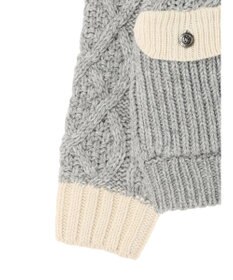 AMERICAN HOLIC 配色ケーブルニットカーディガン