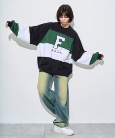 WEGO 【ユニセックス着用ITEM】別注FILAパネル切替プルオーバー