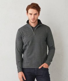 JOSEPH ABBOUD 【オーガニックコットン】ヴィンテージインレー ハイネックZIP